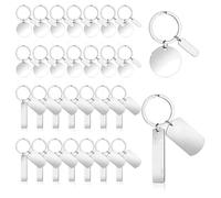 NONDK 30 Piezas DIY Grabable de Metal Espacios en Estampado de Metal Espacios en para Grabar Etiquetas de en de Acero Inoxidable