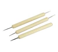 NONDK 3pzs de de Manejar de buril de Bolas de Acero Inoxidable para Escultura en Arcilla de Relieve