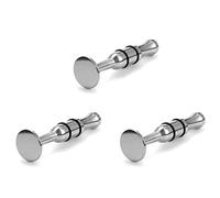 NONDK 3X Boquilla de Trompeta Entrenador de Fuerza Bucal Plateado para Saxofón Cuerno Trombón Accesorios