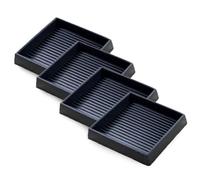 NONDK 4 Almohadillas Antideslizantes para Muebles: Tazas Cuadradas de Goma Antideslizantes de 2,5 X 2,5 Pulgadas, Posavasos para Patas, Sofá, Silla, Topes para Cama