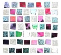 NONDK 4 Bolsas de Restos de Vidrio Dicroico Surtido Fusible para Horno Microondas, Efectos Iridiscentes, Suministros para la Elaboración de Joyas