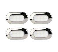 NONDK 4 Luces LED de Cortesía para Escalones, Iluminación de Utilidad Acentuada, Montadas para Barcos, Caravanas, Luces de Caravana
