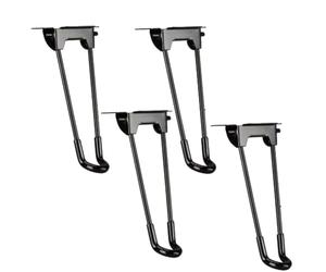 NONDK 4 Patas de Metal para Muebles con Pinza para el Cabello de 18,5 cm, Diseño Plegable Desmontable, Piso Protector Adecuado para Mesas de Café Pequeñas