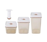 NONDK 4 PCs Contenedores de Almacenamiento de Alimentos Sellados Al Vacío Modernos para el Hogar, Contenedores de Almacenamiento para Refrigerador Adecuados para Alimentos y Granos.