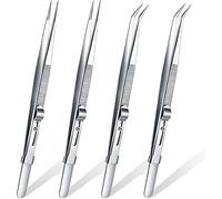 NONDK 4 Piezas Pinzas de Soldadura de PrecisióN ESD Pinzas ElectróNicas Industriales AntiestáTicas Juego de Herramientas para Hacer Joyas Manualidades