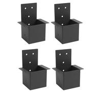 NONDK 4 Piezas Soportes para Pérgola 4 X 4 Pulgadas (Reales: 3,6 X 3,6 Pulgadas), Soportes para Postes, Kit para Pérgola, Soportes para Cenador, Soporte Montaje en Pared