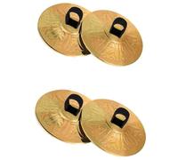 NONDK 4 Platillos de Cobre para Dedos, Platillos para Dedos Pequeños, Mini Platillos para Danza del Vientre, Platillos para Instrumentos Musicales