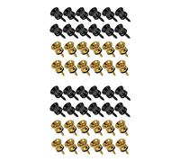 NONDK 48 Piezas Cerraduras de Correa de Guitarra Botón de Correa de Metal Pasadores de Extremo de Metal Cabeza para Guitarra Eléctrica Clásica Acústica Ukelele Bajo