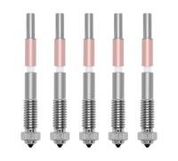 NONDK 5 Boquillas Bimetálicas para QIDI Q2/Q2C, Tubo de Garganta de Cerámica Integrado de Intercambio Rápido, Boquilla de Acero Endurecido de 0,2/0,4/0,6/0,8 Mm