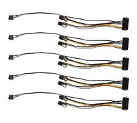 NONDK 5 Piezas ATX EnergíA 24 Pines una Doble 6 + 2 Pines 8 Pines con Interruptor de Encendido y Apagado Cable PCIe 6 Pines 8 Pines Macho una 24 Pines Hembra Cable de AlimentacióN