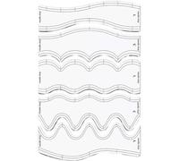 NONDK 5 Piezas de Regla de Acrílica, Plantillas para Acolchar, Plantilla de Dibujo DIY, Regla de Medida A Medida, Regla de Patchwork Suave