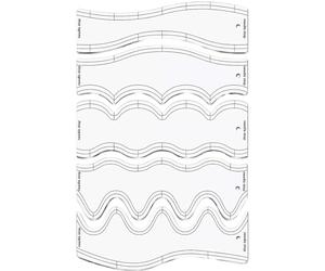 NONDK 5 Piezas de Regla de Acrílica, Plantillas para Acolchar, Plantilla de Dibujo DIY, Regla de Medida A Medida, Regla de Patchwork Suave