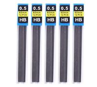 NONDK 5 Unids/Set Recambio de Minas de Lápiz, Recambio de Lápiz Accesorios de Escritura de Oficina Lápiz Papelería para Estudiantes Recambios de Lápiz (0,5 Mm)