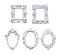 NONDK 5pcs Mini Marcos- Pequeño Vintage Ovalada Rectángulo Marcos de Mesa para Fiesta Decoración