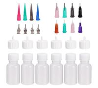NONDK 6 Aplicadoras de Pegamento, Cuentagotas Exprimibles de Plástico de 30 Ml para Aplicaciones de Pegamento, Manualidades de Quilling de Pintura