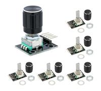 NONDK 6 PCS Módulo de Codificador Rotativo KY-040 Codificador Rotativo de 360 Grados con Tapa de Perilla Módulos de Sensor para Control de Luz Etc.