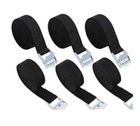 NONDK 6 Piezas 2,5 M Correas de Carga con Hebilla de SujecióN para Portaequipajes de Techo de Coche Equipaje de Bicicleta Kayak Amarre de Carga CinturóN de Trinquete Fuerte