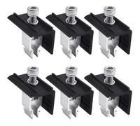 NONDK 6 Piezas de Clips Terminales para Soporte de Panel Solar, Soporte Fotovoltaico, Abrazadera de Soporte.
