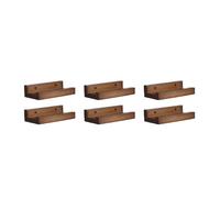 NONDK 6 Piezas de Estantes de Madera para Discos Vinilo para Montaje en Pared,Soportes para Discos,Estantes de Exhibición para,Soportes para Exhibición de Álbumes Discos