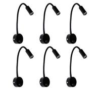 NONDK 6 Piezas Lámpara de Lectura de Estudio de Trabajo de Cabecera Apliques de Lámpara de Pared Lámpara de Libro LED de 3W Luz de Noche de Pared LED para Dormitorio Dormitorio
