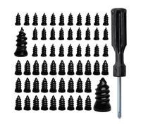NONDK 60 Clavos de Goma para Reparación de Neumáticos, Confiables, para Autoservicio, Tipo Tornillo, para Automóviles, Motocicletas y Camiones.