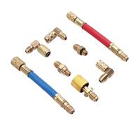 NONDK 8 Piezas de Adaptador de Conversión Multiusos para Aire Acondicionado de Automóvil, Refrigeración R134A R12, Conector Adaptador de Aire Acondicionado