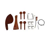 NONDK Accesorios Piezas de violin 4/4 Kit de Cuerdas Apoyo de barbilla Sintonizador fino apendice Clavija de afinacion Pivote de extremo