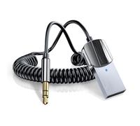 NONDK Adaptador Auxiliar Bluetooth 5.0 para Coche, Receptor Inalámbrico USB A Conector de 3,5 Mm, Audio, Música, Micrófono, Manos, Altavoz y Transmisor.