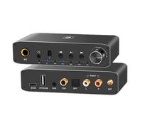 NONDK Adaptador Bluetooth 2 en 1 Receptor Transmisor 2 en 1 Adaptador Bluetooth Convertidor de Audio Digital A Analógico Óptico Coaxial Amplificador de Auriculares PC-USB Enchufe UE