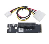 NONDK Adaptador Convertidor M.2 NVME A PCIE X1 X4 X16 PCIe 4.0 X4 A Tarjeta de Expansión M.2 M-Key Compatible con 2260 2280 con Cable IDE
