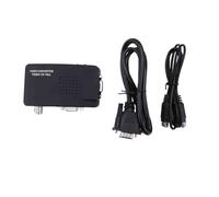NONDK Adaptador Convertidor Svideo AV A VGA Compuesto AV CVBS Entrada VGA Salida 1080P para TV A PC Monitor HDTV