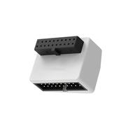 NONDK Adaptador de Encabezado Interno USB 3.2 Gen1 de 19 Pines A 90 Grados, Adaptador de USB 3.0 Macho A Hembra para Panel Frontal USB-A, RVs,
