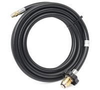 NONDK Adaptador de Manguera de Propano de 1/4 de Pulgada con Conexión Macho Invertida, Convertidor de 1 Lb A 20 Lb, 12 Pies, para Parrilla de Mesa, Camping y Barbacoa.