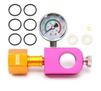 NONDK Adaptador de Recarga de CO2 para Soda, Adaptador de Llenado con Manómetro y Válvula de Liberación, Tanque de Co2 Duo Terra Art Soda CGA320