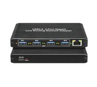 NONDK Adaptador de Red Gigabit USB 3.0 Plug and Play, Sin Controladores, 4 Puertos Gigabit RJ45, para Computadoras y Equipos de Transmisión en