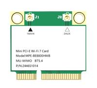 NONDK Adaptador de Tarjeta de Red Inalámbrica BE200 WIFI7 8774M Tribanda 2.4G/5G/6Ghz, Adaptador Mini-PCIe WiFi 7 para 10/11