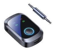 NONDK Adaptador Estéreo Inalámbrico HiFi de Doble Transmisión 2 en 1, Receptor y Transmisor de Audio Bluetooth 5.4, Multipunto, Entrada Auxiliar de 3,5 mm con Micrófono