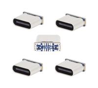 NONDK Adaptador Hembra Tipo C de 5 Piezas, Conector Hembra Tipo C de 5 Pines, Puerto de Carga para Soldadura de PCB, Adaptador de Reparación DIY.