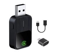 NONDK Adaptador Inalámbrico para Android Auto 2 en 1, Dongle Inalámbrico CarPlay, Caja Inteligente con IA, Inteligente para Automóvil, USB Conectar y Usar, Color Negro