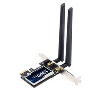 NONDK Adaptador PCI-e Inalámbrico de Doble Banda de 1200 Mbps con Tarjeta WiFi Bluetooth 4.0 para Ordenadores de Escritorio. Compatible con 7/8/10/11.