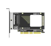 NONDK Adaptador PCIe 5.0 A U.2 (SFF-8639) de 128 Gbps GEN5 U.2 SSD de Expansión para PCIE X4/X8/X16 Compatible con PCIe 4.0/3.0/2.0