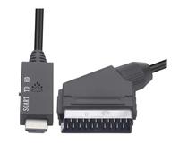 NONDK Adaptador Scart A HD 1080P (Convertidor de Audio y Vídeo Scart Macho A HD Hembra, Compatible para HDTV, DVD y PC, 1 M)