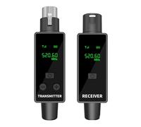 NONDK Adaptador XLR de 2,4 G. Transmisor y Receptor de Micrófono Inalámbrico para Micrófonos Dinámicos, Guitarras y Mezcladores de Audio.