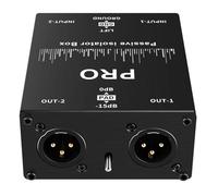 NONDK Aislador de Audio XLR 6.35 Mezclador con Cancelación de Ruido, Filtro Acústico de Corriente de Audio, Reductor de Ruido de Audio, Aislador de Audio XLR
