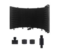 NONDK Ajustable 5 Panel de Aislamiento de Micrófono Plegable Estudio de Grabación de Filtro de Micrófono Mic Esponja Insonorizadas