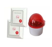 NONDK Alarma Resistente agua Protección DC12V | Kit 2 transmisores y 1 receptor, operación en 433/315 MHz, volumen superior a 100 dB, batería DC12V.