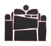 NONDK Alfombrilla de Goma Antideslizante con Ranura para Puerta para 30 XW30 ZVW30 2010-2015, Pegatinas de Accesorios de Alfombrilla con Ranura para Puerta Roja