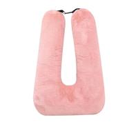 NONDK Almohada de Viaje, Almohada de Viaje para Niños, Almohada Multifuncional en Forma de U para Coche, Soporte para Asiento Trasero para Cabeza y Cuerpo (Rosa)
