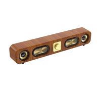NONDK Altavoces Bluetooth de Madera Barra de Sonido Portátil Tarjeta Estéreo HiFi Computadora de Escritorio Sonido Inalámbrico Radio FM Subwoofer