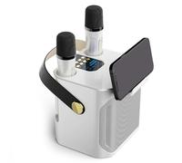 NONDK Altavoz Bluetooth Karaoke de Alta Potencia Subwoofer Inalámbrico Estéreo Envolvente 360 Portátil con Micrófono Dual